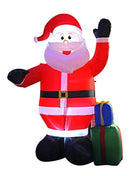 BIGJOYS 8 Ft Inflatable Portable Christmas Santa Claus Xmas Indoor Outdoor Lawn Yard Decoration Place Box Beside Foot