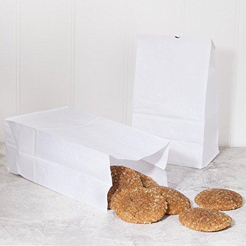 Paper Snack Bags, Durable White Paper Bags, 2 Lb Capacity, White, Pack Of 500 Bags by CulinWare