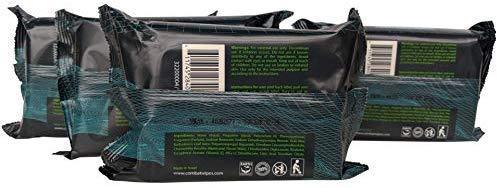 Combat Wipes ACTIVE Outdoor Wet Wipes | Extra Thick, Ultralight, Biodegradable, Body & Hand Cleansing/Refreshing Cloths for Camping, Travel, Gym & Backpacking w/ Natural Aloe & Vitamin E (25 Wipes)