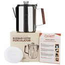 Coletti"Bozeman" Percolator Coffee Pot - 9 CUP Stainless Steel