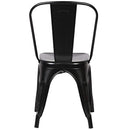 POLY & BARK EM-112-BLK-X4 Trattoria Side Chair in Black (Set of 4)