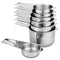13-piece Measuring Cups and Spoons Set, 18/8 Stainless Steel Heavy Duty Good Grips with Ring Connector