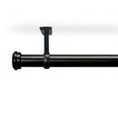 RHF Curtain Rods 72 to 144-1" Curtain Rod with Cap, Curtain Rod for Windows 66 to 120, Hanging Curtain Rod&Wall Mount with Brackets, Outdoor Curtain Rod, Curtain Rods for Windows 72 to 144-Inch: Black