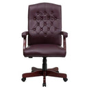 Flash Furniture Bomber Brown Classic Executive Swivel Office Chair with Arms