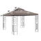 Replacement 10'X10'Gazebo Canopy top Patio Pavilion Cover Sunshade plyester Double Tiers-Taupe