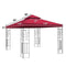 Replacement 10'X10'Gazebo Canopy top Patio Pavilion Cover Sunshade plyester Double Tiers-Taupe