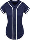 Hat and Beyond Womens Baseball Button Down Tee Short Sleeve Softball Jersey Active Shirts Made in USA