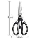 Kitchen Shears Kitchen Scissors Stainless - Multifunction Purpose Heavy Duty By Hskyhan