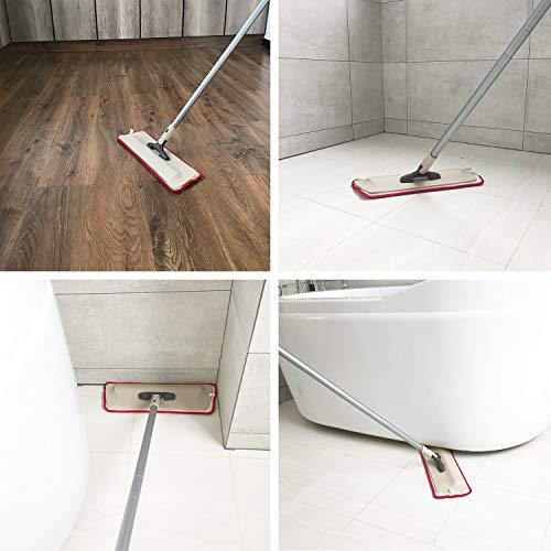 Microfiber Mop for Floor Cleaning-Wet/Dry Professional Flat Mops for Hardwood Floor, Laminate and Tile Floor, with Reusable Mop Pad