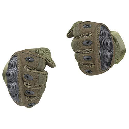 HIKEMAN Tactical Army Military Gloves Rubber Hard Knuckle Outdoor Full Finger Touch Screen Gloves for Men Fit for Cycling Motorcycle Hunting Shooting Hiking Camping Airsoft Paintball