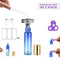 Essential Oil Roller Bottles 10ml (Gradient Blue, Glass, Pack of 6) - Stainless Steel Roller, Individual Package per Bottle, Opener n Labels Included - Handy Picks