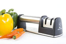 PriorityChef Knife Sharpener for Straight and Serrated Knives, 2-Stage Diamond Coated Wheel System, Sharpens Dull Knives Quickly, Safe and Easy to Use