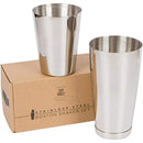 Stainless Steel Boston Shaker: 2-piece Set: 18oz Unweighted & 28oz Weighted Professional Bartender Cocktail Shaker