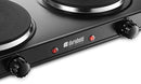 Kitchen Countertop Cast-Iron Double Burner - Stainless Steel Body – Sealed Burners - Ideal for RV, Small Apartments, Camping, Cookery Demonstrations, or as an Extra Burner – by Durabold