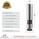 Electric Salt and Pepper Grinder Set - Battery Operated Stainless Steel Mill with Light (Pack of 2 Mills) - Electronic Adjustable Shakers - Ceramic Grinders - Automatic One Handed Operation