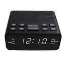 Alarm Clock Radio, LED Digital FM/AM Radio Alarm Clocks for Bedrooms Battery Backup (Black)