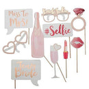 S2 Shoppe Bachelorette Party Decorations Kit | Bridal Shower | Bride to Be Sash, Veil, Champagne, Ring Foil Balloon, Rose Pearl Confetti Gold Balloons, Gold Glitter Miss to Mrs Banner | Photo Props