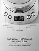 Electric Kettle, Willsence Electric Tea Kettle Stainless Steel Glass Boiler Hot Water Tea Heater with Temperature Control LCD Display, Removable Tea Infuser, 1.7 L, 1200W (Glass)