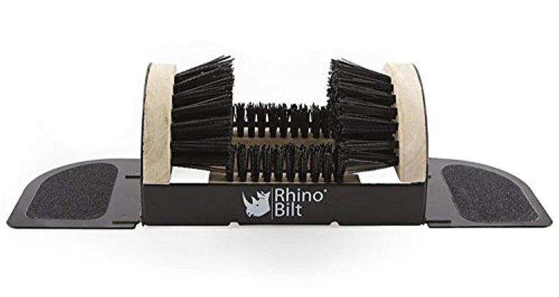 Rhino Bilt Folding Boot Scraper, The All-in-one Scrubber, Brush, Scraper, and Cleaner - No Mounting Required Indoor & Outdoor Use -Extremely Easy to use for Children & Adults!