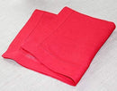 Cotton Craft 100% Linen Christmas Red Table Cloth -Size 60x120 Red Hand Crafted and Hand Stitched Table Cloth with Hemstitch detailing.