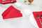 Cotton Craft 100% Linen Christmas Red Table Cloth -Size 60x120 Red Hand Crafted and Hand Stitched Table Cloth with Hemstitch detailing.