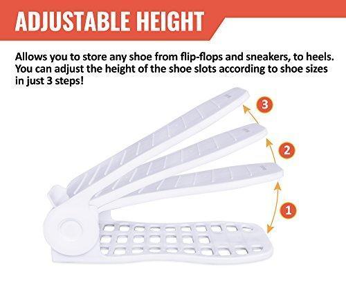 B&E Store Shoe Slots Space Saver | Shoe Slotz Space Saver | Shoe Slots Organizer | Shoe Organizer Space Saver | Shoe Stacker | Easy Shoe Organizer |10 Pcs Pack