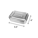 LunchBots Small Snack Packer Stainless Steel Container - Mini Food Container with 2 Compartments for Fruits, Vegetables and Finger Foods - Eco-Friendly, Dishwasher Safe and Durable