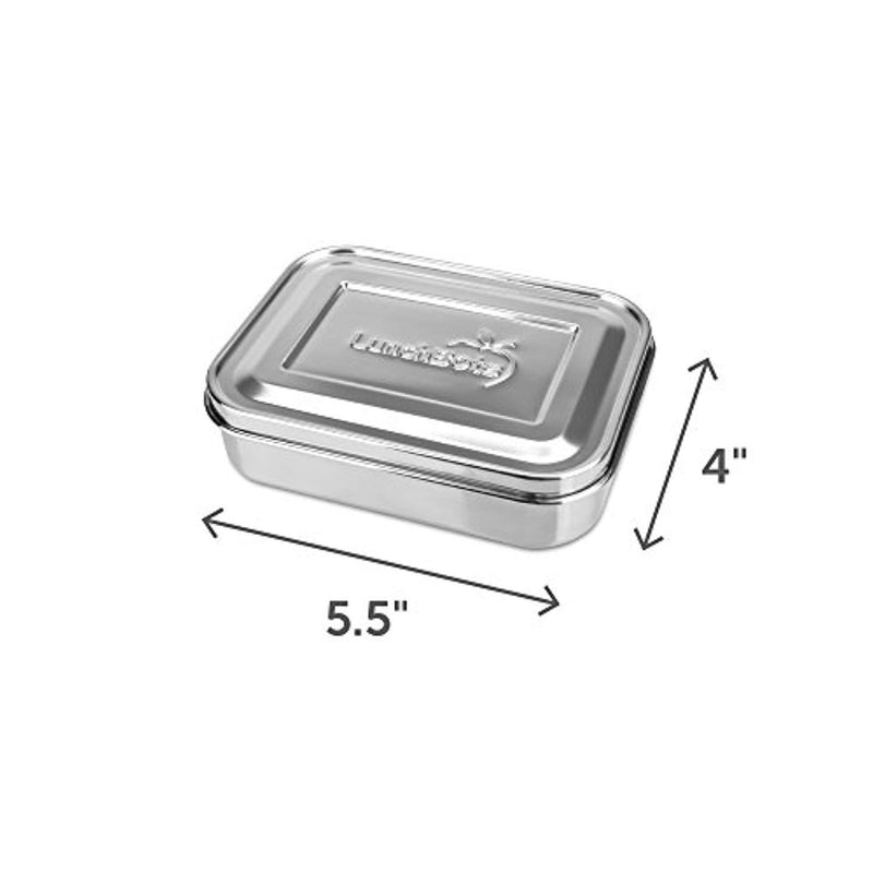 LunchBots Small Snack Packer Stainless Steel Container - Mini Food Container with 2 Compartments for Fruits, Vegetables and Finger Foods - Eco-Friendly, Dishwasher Safe and Durable