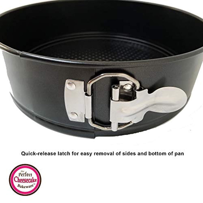 9 inch Springform Cake Pan Nonstick by Perfect Cheesecake Bakeware - Professional Premium Bake Pans with Quick Release Latch for Effortless Removal of Sides and Bottom - for Baking and Cooking