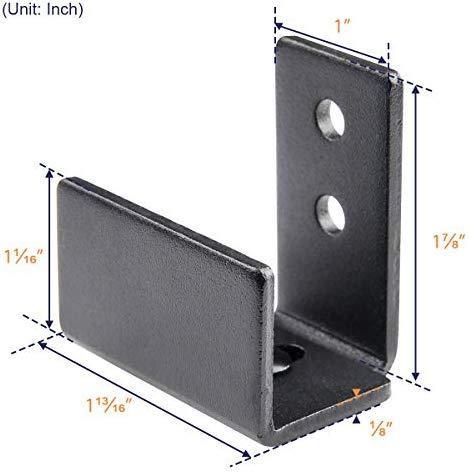 SMARTSTANDARD Sliding Barn Door Bottom Adjustable Floor Guide Roller, Black, Smoothly and Quietly, Easy to Install (2 Rollers) 2PCS