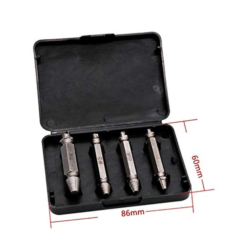 Damaged Screw Extractor Set Remove Broken Screw Using Bolt Extractor Set & Stripped Screw Extractor Kit. Easily Remove Stripped or Damaged Screws. Made From H.S.S 4341, Hardness is 63-65HRC by Taskster