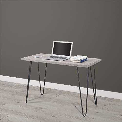 Ameriwood Home Owen Retro Desk with Metal Legs Weathered Oak