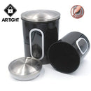 Kitchen Food Storage Canister Set - For Ideahome Stainless Steel Organization Canisters Set of 3 Containers, with Airtight Lid, Great for Home Kitchen Counter Storage and Decor