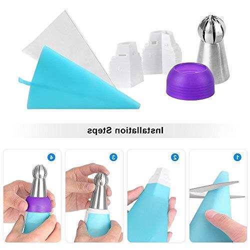 Russian Piping Tips Cake Decorating Supplies Cakes of Eden Kit Flower Frosting tips Set 12 Icing Nozzles 2 Couplers 2 Leaf Tips 1 Silicone Bag 10 Pastry Baking Bags