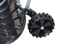 Power Heavy Duty Rolling Snow Pusher with 6” Pivot Wheels (Black Color)