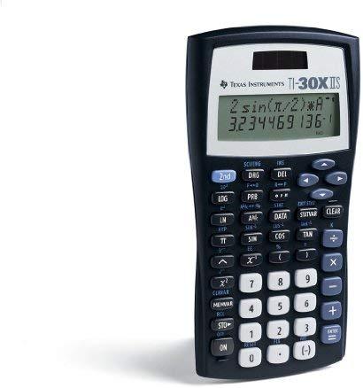 Texas Instruments TI-30X IIS 2-Line Scientific Calculator, Black with Blue Accents