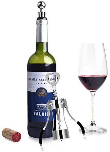 FOHO Wine Opener, Premium Multifunctional Wing Corkscrew Wine Bottle Opener, Luxury Waiter Corkscrew with Stopper Set for Wine Enthusiast Waiters