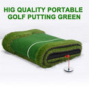 77tech Golf Putting Green System Professional Practice Large Indoor/Outdoor Challenging Putter Made of Waterproof Rubber Base Golf Training Mat Aid Equipment