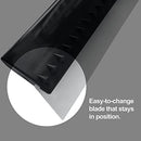 Quntis Squeegee for Shower, Window and Car Glass - 2 Extra Silicone Replacement Blades - Foam Handle - Color Black