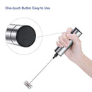 Sedhoom Milk Frother Handheld, Travel Coffee Frother, Frother Battery Operated, Foam Maker with both Single and Double Whisks, Silver