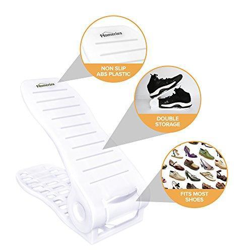 B&E Store Shoe Slots Space Saver | Shoe Slotz Space Saver | Shoe Slots Organizer | Shoe Organizer Space Saver | Shoe Stacker | Easy Shoe Organizer |10 Pcs Pack