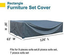 Patio Furniture Set Cover Outdoor Sectional Sofa Set Covers Outdoor Table and Chair Set Covers Water Resistant Heavy Duty 128" L x 83" W x 28" H