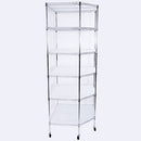 SoSo-BanTian1989 72"x28"x28" Commercial 6 Tier Adjustable Wire Metal Shelf Rack (Chrome)