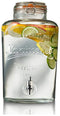 Circleware Nantucket Glass Beverage Drink Dispenser with Hermetic Locking Lid, 2 gallon, Clear