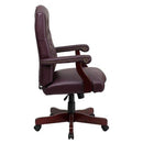 Flash Furniture Bomber Brown Classic Executive Swivel Office Chair with Arms