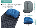 Trekology Ultralight Inflatable Camping Travel Pillow - ALUFT 2.0 Compressible, Compact, Comfortable, Ergonomic Inflating Pillows for Neck & Lumbar Support While Camp, Hiking, Backpacking