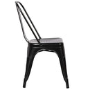 POLY & BARK EM-112-BLK-X4 Trattoria Side Chair in Black (Set of 4)