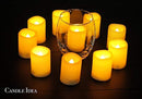 Flameless Flickering Votive Tea Lights Candles Bulk Battery Operated Set of 24 Fake Candles/Flickering Tealights LED Candle for Garden Wedding,Party, Christmas Decorations etc (Batteries Included)