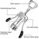 FOHO Wine Opener, Premium Multifunctional Wing Corkscrew Wine Bottle Opener, Luxury Waiter Corkscrew with Stopper Set for Wine Enthusiast Waiters