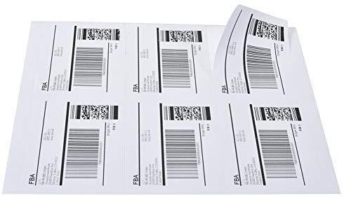 100 Sheets Sticker Labels Shipping Address Labels for Laser/Ink Jet Printer (2-up)